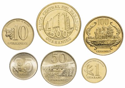 Купить Парагвай набор монет 1990-2002 (6 шт)