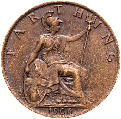 купить Великобритания 1 фартинг (farthing) 1906