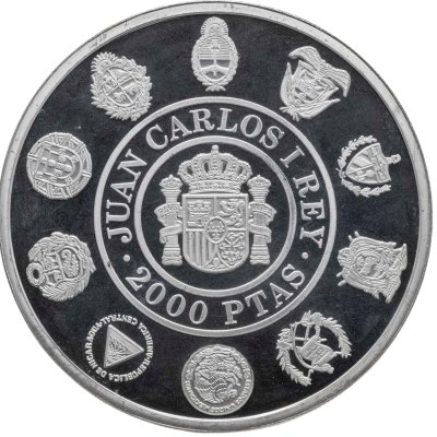 купить Испания 2000 песет 1994 "Иберо-Америка - Пиренейская рысь"