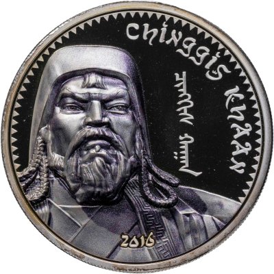 купить Монголия 1000 тугриков 2016 "Чингисхан" в футляре