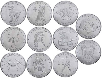 купить Сомалиленд набор монет 2012 (11 штук, без Стрельца) Зодиаки