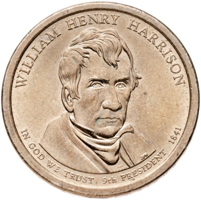 купить США 1 доллар (dollar) 2009 Уильям Гаррисон (9-й президент США) знак монетного двора "D" - Денвер