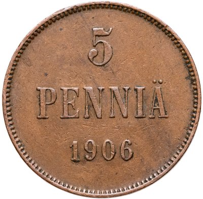 купить 5 пенни (pennia) 1906 Российская Финляндия