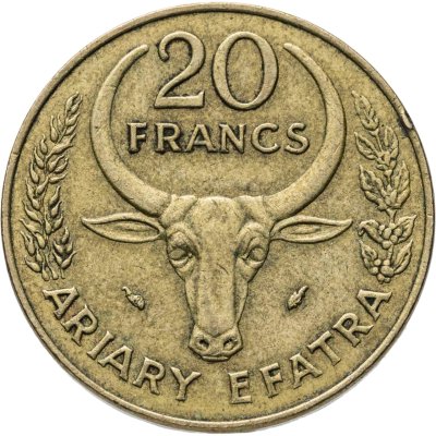 купить Мадагаскар 20 франков (francs) 1988