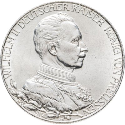 купить Германская Империя, Пруссия 2 марки 1913 "25-летие правления Вильгельма II"
