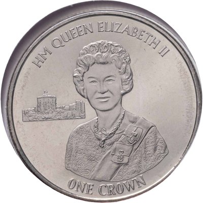 купить Фолклендские острова 1 крона 2016 "90 лет со дня рождения королевы Елизаветы II" в конверте с марками