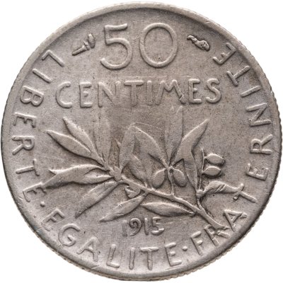 купить Франция 50 сантимов (centimes) 1915