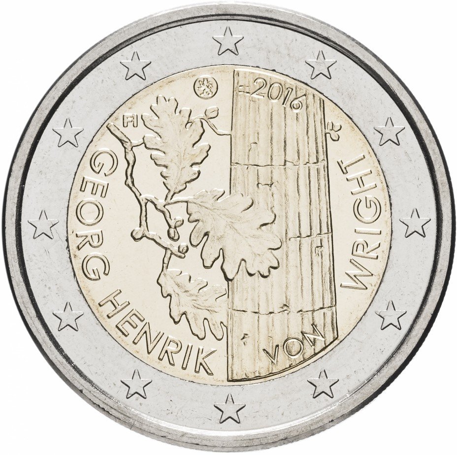 купить Финляндия 2 евро 2016 Георг Хенрик фон Вригт