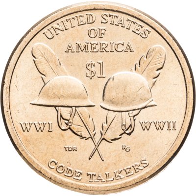купить США 1 доллар (dollar) 2016 "Коренные Американцы - Индейцы-радисты", Знак монетного двора D - Денвер