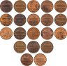 Купить Набор из 20 монет - 1 цент США 1966-2014 погодовка