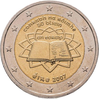 купить Ирландия 2 euro (евро) 2007 "50 лет подписания Римского договора"