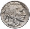 Купить США 5 центов (cents) 1937 S Buffalo Nickel знак монетного двора: "S" - Сан-Франциско