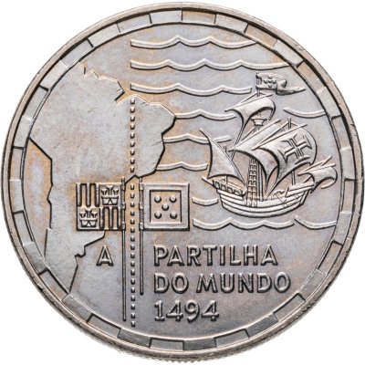 купить Португалия 200 эскудо (escudos) 1994 "500 лет с момента разделения зон влияния между Португалией и Испанией"