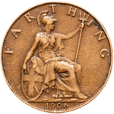 купить Великобритания 1 фартинг (farthing) 1906