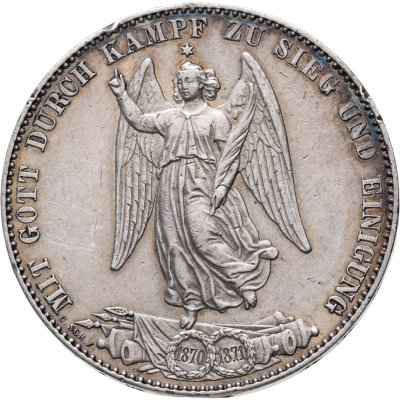 купить Германия, Вюртемберг 1 союзный талер 1871 "Победоносное завершение Франко-прусской войны"