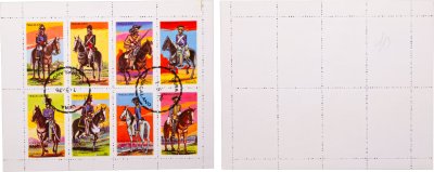 купить Индия марки квартблок "Нагаленд. Солдаты на конях" 1976