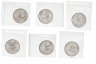 Купить Набор из 6-ти монет 1 рубль 1977-1980 "Олимпиада-80" в запайке