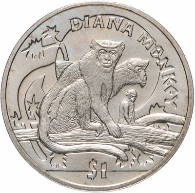 купить Сьерра-Леоне 1 доллар (dollar) 2009 "Обезьяны - Мартышка Диана"