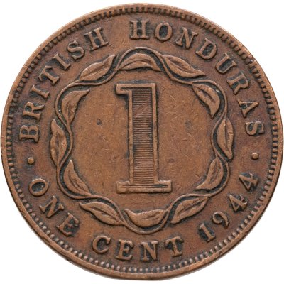 купить Британский Гондурас 1 цент (cent) 1944