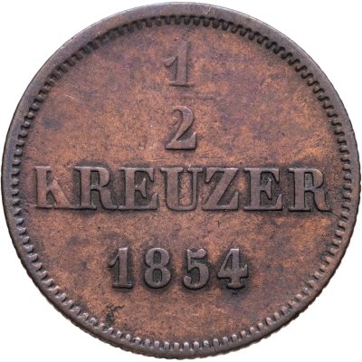 купить Бавария 1/2 крейцера 1854