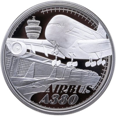 купить Австрия 20 евро 2020 "Над облаками Самолет Airbus 380" в футляре с сертификатом