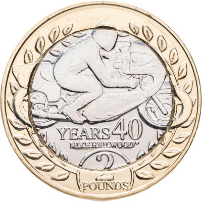 купить Остров Мэн 2 фунта (pounds) 2018 "Майк Хэйлвуд - 40 лет"