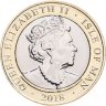 Купить Остров Мэн 2 фунта (pounds) 2018 "Майк Хэйлвуд - 40 лет"