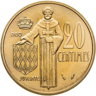 купить Монако 20 сантимов 1975