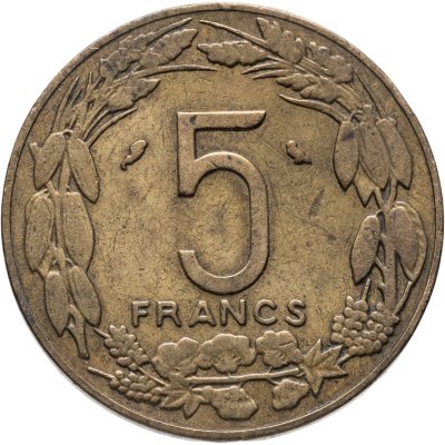 купить Французская Экваториальная Африка, Камерун 5 франков (francs) 1962