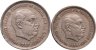 Купить Испания набор из 2 монет 25 и 50 песет образца 1957 года