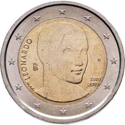 купить Италия 2 евро (euro) 2019 "500 лет со дня смерти Леонардо да Винчи"