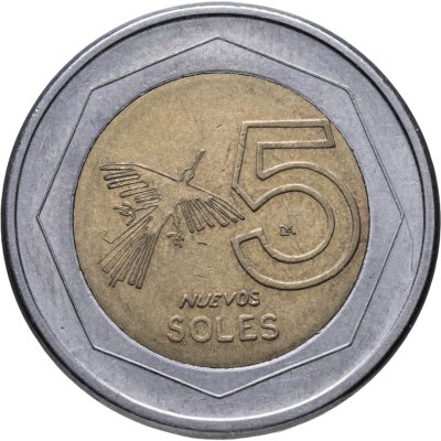 купить Перу 5 новых солей (nuevos soles) 2007