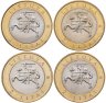 Купить Литва. Набор №3 (4 монеты. 4 биметалла) 2 лита 2012