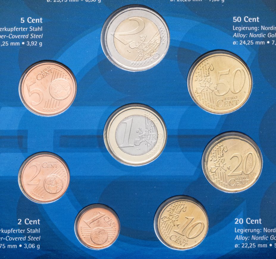 купить Португалия 2002 годовой набор из 8-ми монет евро  в буклете