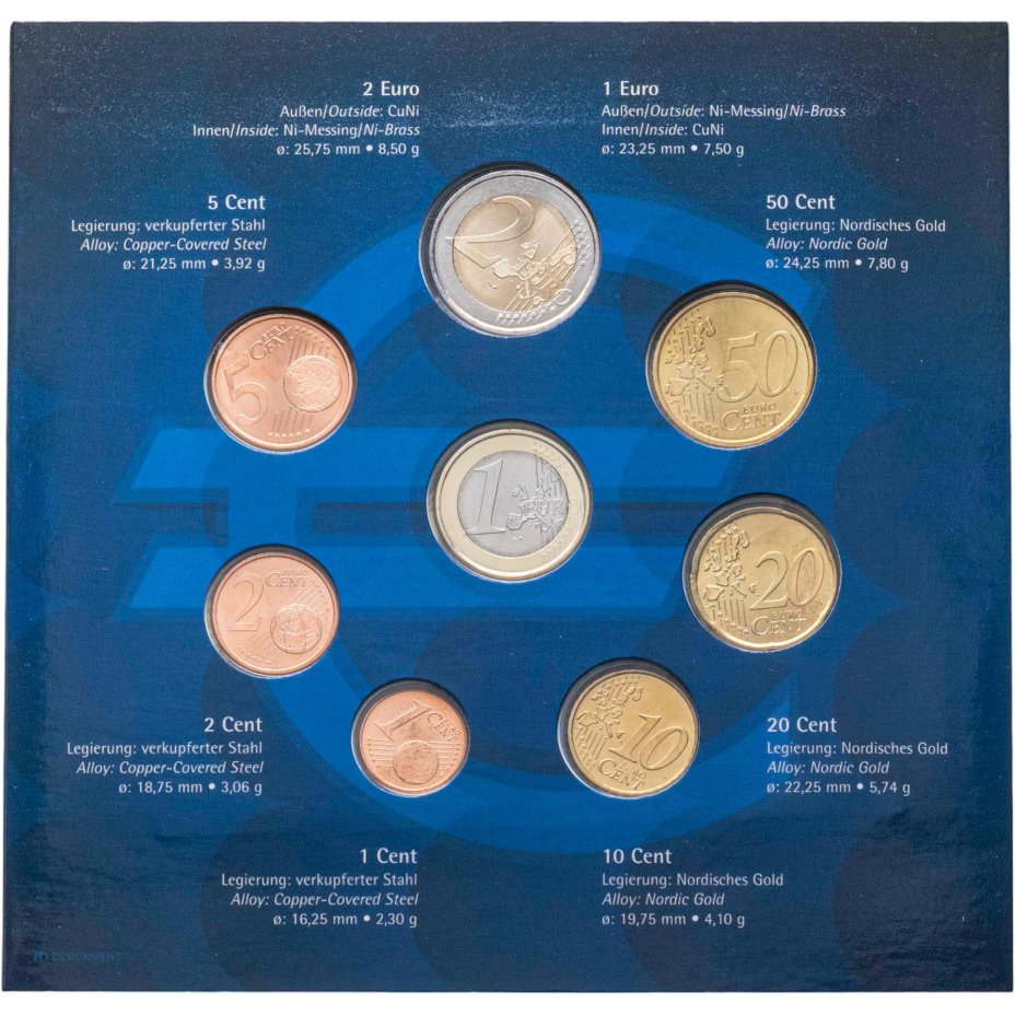 купить Португалия 2002 годовой набор из 8-ми монет евро  в буклете