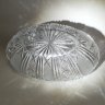 Купить Конфетница (салатник) овальной формы с резным декором, хрусталь, алмазная грань, СССР, 1970-1990 гг.