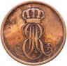 Купить Германия, Ганновер 2 пфеннига 1851