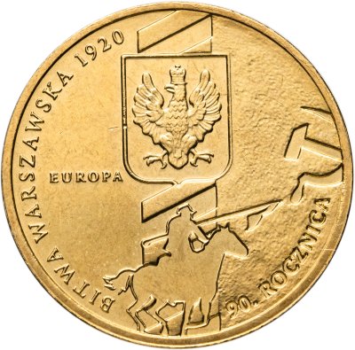 купить Польша 2 злотых 2010 "90-я годовщина Варшавского сражения"