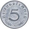 Купить Германия, Третий рейх 5 рейхспфеннигов 1941 "А"