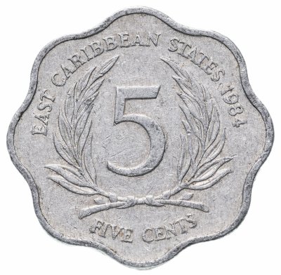 купить Восточные Карибы 5 центов (cents) 1984