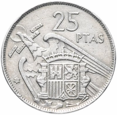 купить Испания 25 песет 1957 г.