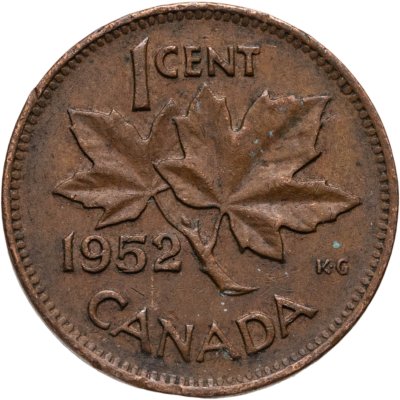 купить Канада 1 цент (cent) 1952