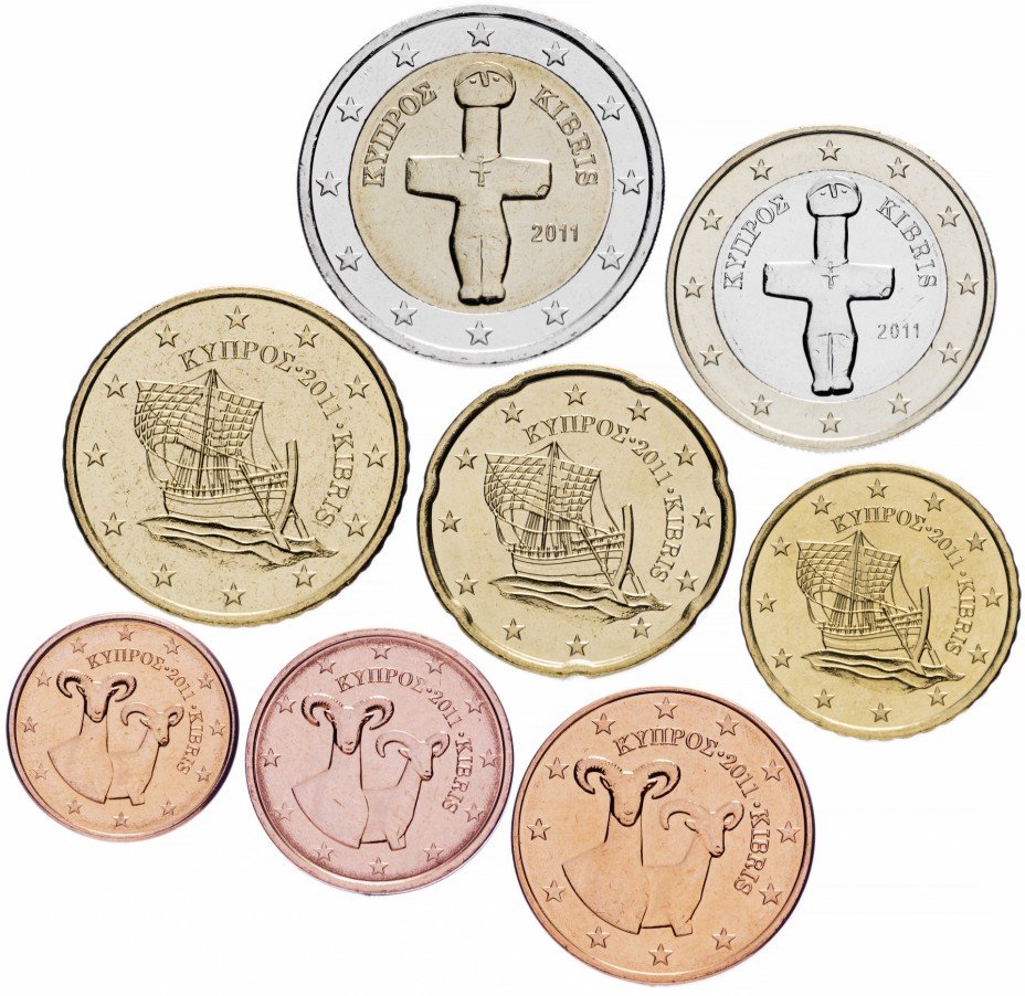 купить Кипр набор монет евро 2011 (8 штук)
