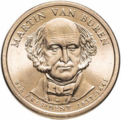 купить США 1 dollar (доллар) 2008 Мартин Ван Бюрен (8-й президент США) знак монетного двора "P" - Филадельфия