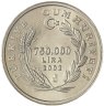 Купить Турция 750000 лир (lira) 2002 Фауна Турции - Коза