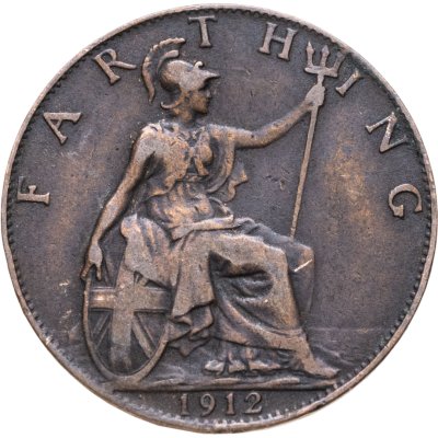 купить Великобритания 1 фартинг (farthing) 1912