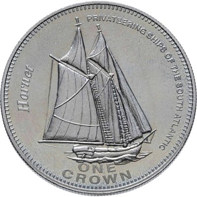 купить Тристан-да-Кунья, 1 крона (crown) 2006 Корабли-приватиры Южной Атлантики - "Hornet"