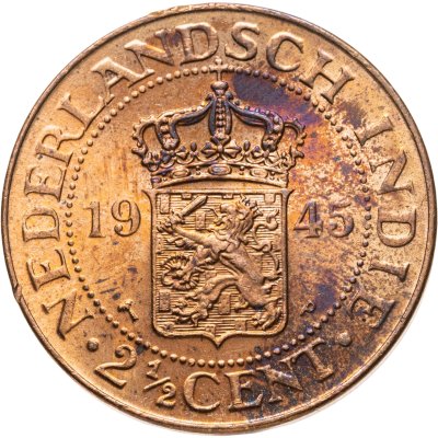 купить Нидерландская Индия 2 1/2 цента 1945