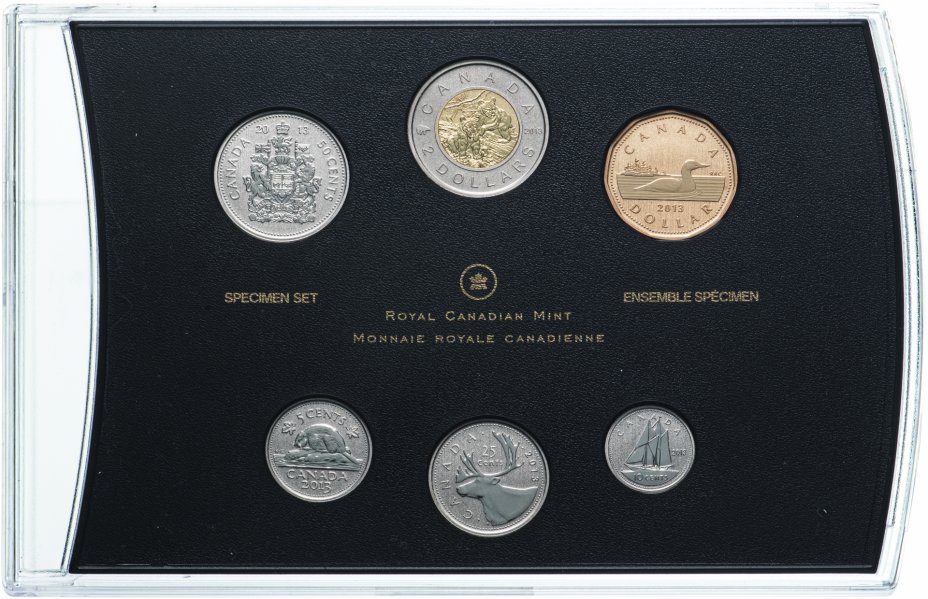 купить Канада набор из 6 монет 2013 "Медведь" в футляре, с сертификатом