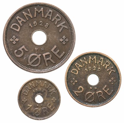 купить Дания, набор из 3 монет 1928-1929